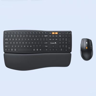 China Leather Cushioned Wrist Rest ProtoArc Computer Key Board Mice 2.4GHz USB Wireless Keyboard and Ergonomic Keyboard and Mouse Combo Slot Mouse for sale