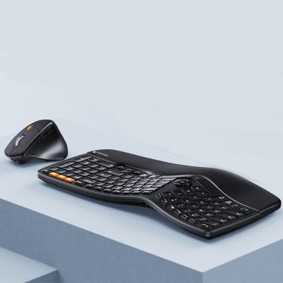 China For Laptop Ergonomic ProtoArc BT Wireless Keyboard and Mouse For Desktop PC Windows Android Keyboard Rechargeable Split Mouse for sale