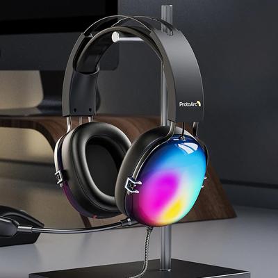 China Stereo Surround - ProtoArc RGB Sound Lights Headset With Microphone Computer Headphones 3.5mm Cable Gaming Earphone for sale