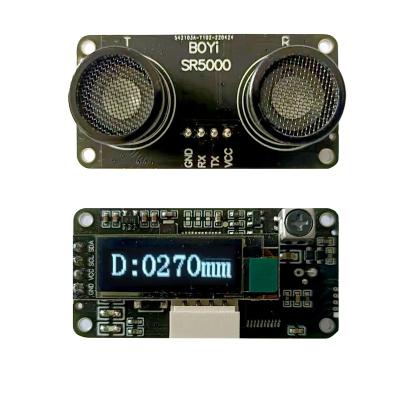 China SR5000 PROXIMITY SENSOR Ultrasonic sensor with 5meter detecting range TTL uart output with oled screen show for sale