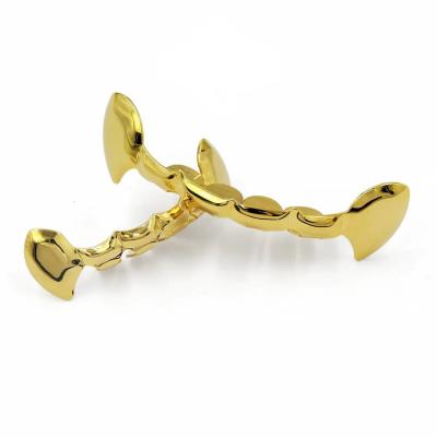 China Hip Hop Hip Hop Striker Grillz For Upper Teeth Gold Grillz Teeth Grills and Lower Grills Set Hip Hop Fashion Body Jewelry for sale