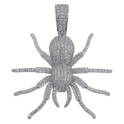 China Hiphop HIP HOP CHARM PENDANT ICED OUT CZ SPIDER NECKLACE PENDANT JEWELRY for sale