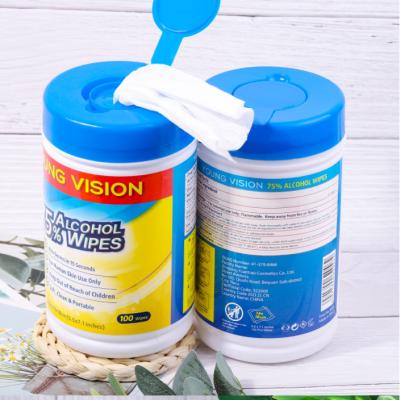 China Customized Cleaning Disinfecting Wet Wipes Mini Package Antibacteria Wipes Canister Portable Bottle Tube for sale