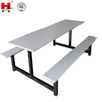 China Factory or School Canteen Quality Well 8 Seat Dining Table With Long Bench for sale