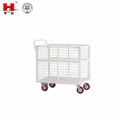 China Small Easy Removable Good Quality Trolley With Side Opening Hand Folding Push Trolley for sale