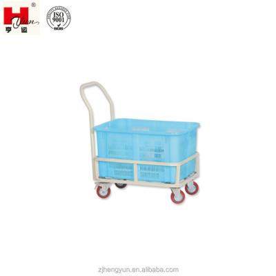 China Factory Easy Removable Industry Garment Basket Transfer Hand Plastic Trolley For Cutting Room for sale