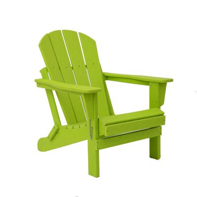 China Modern Wholesale Wooden Deck Chair Garden Chair HDPE Plastic Outdoor Adirondack Chair for sale