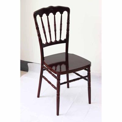 China UV Protect Metal Core Resin Napoleon Chair Mahogany Color Furniture For Wedding Dining Wholesale Price for sale