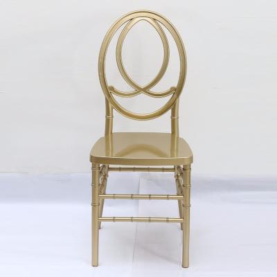 China Injection-moled with UV stabilized PP or PC wholesale price decoration wedding resin chiavari chair for sale