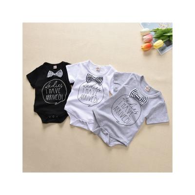 China Cotton Boys And Girls Snap Crotch Fluffy Soft Romper Breathable Plain Short Sleeve One Sies For Babies for sale