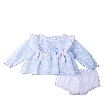 China Other hot sale factory wholesale price cotton woven blue net printed cute babies costumes for sale