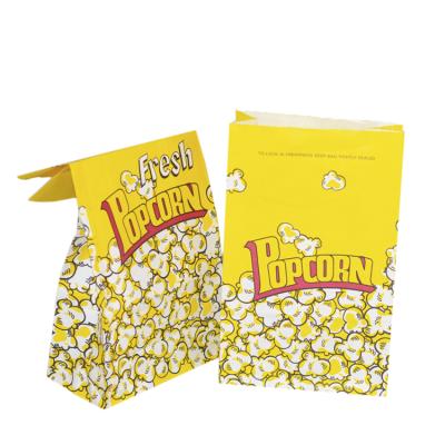 China Factory Direct Wholesale Microwave Popcorn Bags Disposable Yellow Custom Color Printing Paper Packaging Standard for sale