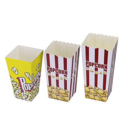 China Single Wall In Various Selling Sizes For Single Disposable Cinema Packaging Custom Printed Popcorn Paper Box for sale