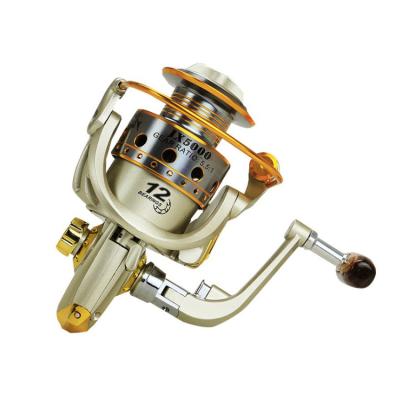 China Fishing 12 Bearings Handle Metal Wood Handle 5000 surfbait best casting longelectric fishing reel for sale