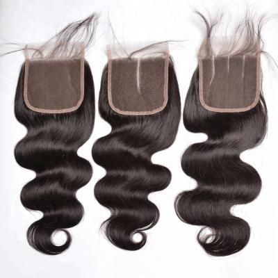 China Wholesale High Quality Body Wave Human Hair Swiss Lace Closure, Ear To Ear Lace Closure, 360 Lace Frontal Closure for sale