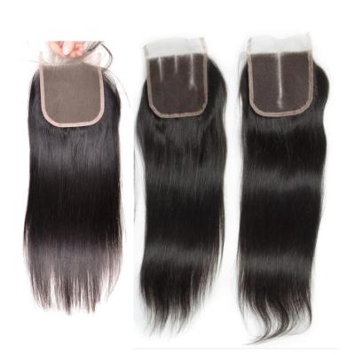 China 2X6 4X4 5X5 6X6 Silky Straight Human Hair Swiss Lace Closure , Virgin Brazilian Cuticle Aligned Lace Closure for sale