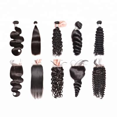 China Pulled Straight Modern Silky Straight Double Wave Brazilian Hair Brazilian Hair Bundles With Lace Frontal Closure for sale