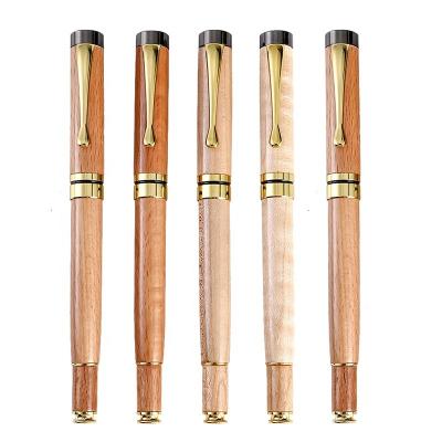 China Promotional Pen Zeamor Pluma Bambu Eco-Friendly Natural Maple Wood Burning Trackball Wooden Pen for sale