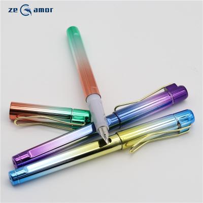 China Custom High Quality Silver Luxury Business Gift Refill Ink Student Zeamor Chinese Seed Plastic Plastic Fountain Pen for sale