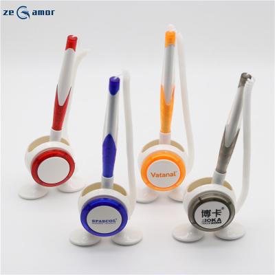 China Promotional gift Pen Zeamor boligrafo bestseller logo customized low MOQ fast delivery bank advertising table stand counter pen free samples for sale