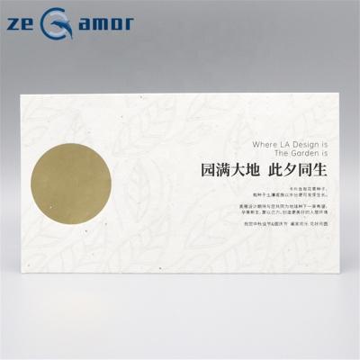 China Europe Zeamor Handmade Plant I Seed DIY Craft 100% Paper Thank You Implantable Card With Flower Seeds for sale