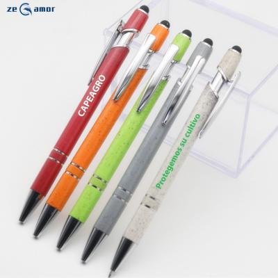 China Zeamor Papeleria Promo Logo Personalized Retractable Chrome Silver Multi Function Stylus Ballpoint Pen Eco Friendly Metal Clip for sale