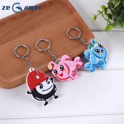 China Promotional llavero Wholesale Epoxy 3D Cartoon Pens Advertising-Wholesale Zeamor Low MOQ Customized PVC Soft Rubber Key Chain for sale