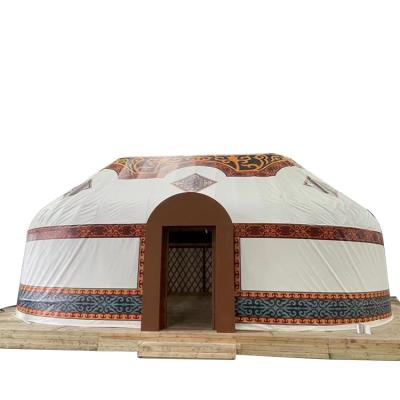 China Windproof Multifunctional Rectangular Oval Yurt Large Luxury Kazakh Yurt Tent Waterproof for sale