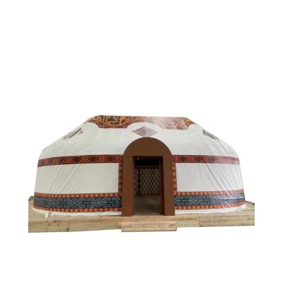 China Windproof PVC Waterproof Multifunctional Rectangular Oval Yurt Large Luxury Kazakh Yurt Tent for sale