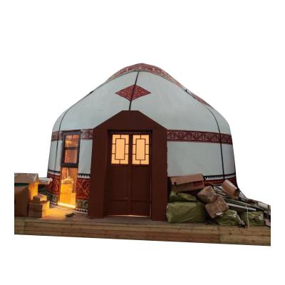 China Wind proof waterproof 30ft outdoor nonfading mongolian yurt canvas tent kazakh luxury mongolian yurt sale tent for sale