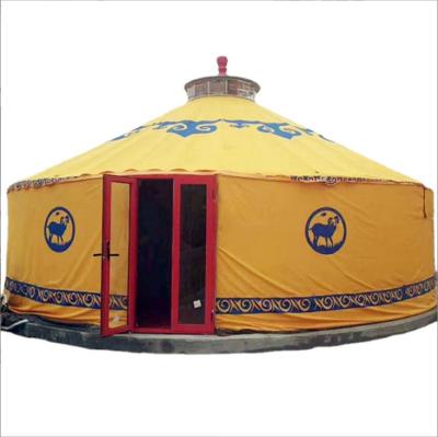 China Large 14M Wind Proof Winter Waterproof Wooden Mongolian Yurt Tent Used For Outdoor Yurt Tents Home Luxury Mongolian for sale