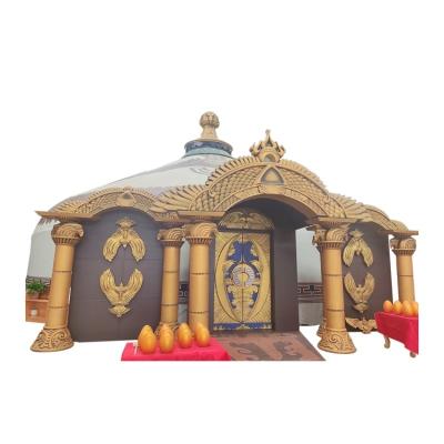 China Wind Proof Waterproof Large Double Slope PVC Outdoor Luxury Eagle Yurt Mongolian Yurt Tent for sale