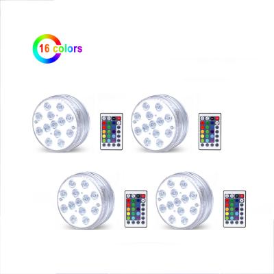 China IP68 Waterproof Remote Control LED Changing Swimming Pool RGB Underwater Lights for Ponds Bathtub Hot Tub for sale