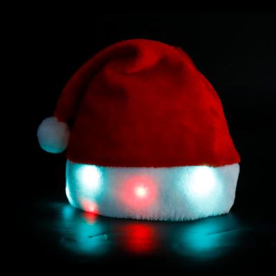 China Custom Christmas LED Christmas Hat Logo Battery Operated Lights Up Christamas Decoration Factory Wholesale Hot Sales For Christmas Decoration for sale