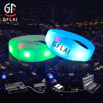 China Custom Concert GFLAI LED Remote Controlled Bracelet, DMX Controlled Bracelet for sale