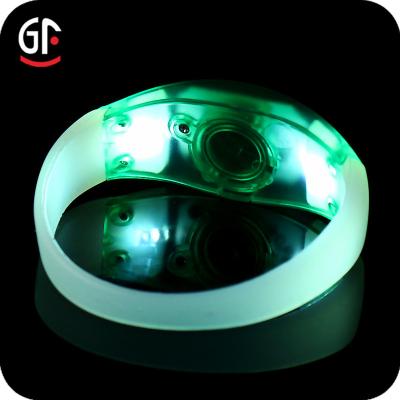 China Button On/Off Cheap Items For Sale Reactive LED Gift Sound LED Colorful Flash Bracelet for sale