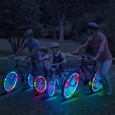 China Wholesale 16 Color Outdoor Factory Decoration Battery Operated Bicycle Spoke LED Bike Wheel Lights For Kids Adults Night Riding for sale