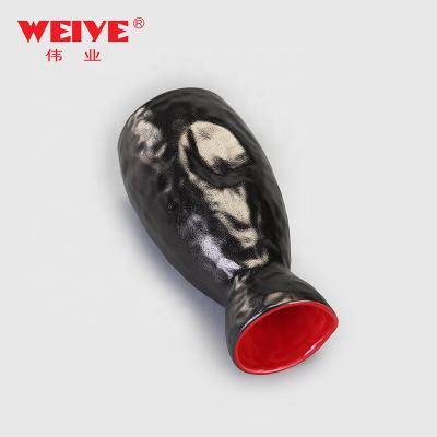 China Conveniently Carry Weiye 220ml Red and Black Japanese Korean Sake Small Drinkware Shochu Ceramic Wine Bottle for Restaurant&A19318W14Y101 for sale