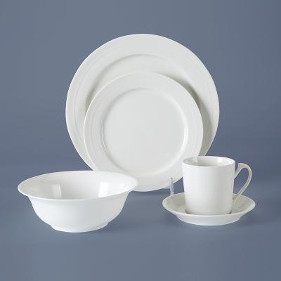 China WEIYE Fine Dinnerware Bowls Dishes High Whiteness Porcelain Dinnerware Cup And Saucer Sets Sustainable Ceramic Sets Ceramic for sale