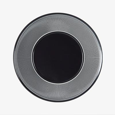 China Weiye viable 11 inch porcelain ceramic dinner plate charger wholesale tray for hotel for sale