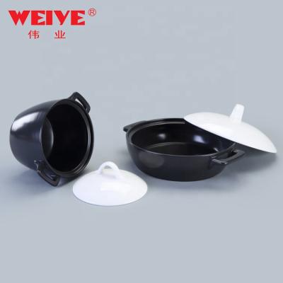 China Durable Wholesale WEIYE Japanese Style Double Eared Soup Pot With Durable Lid Porcelain Tureen for sale