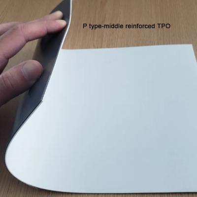 China Without chlorine polyester felt reinforced  waterproofing TPO membrane for sale