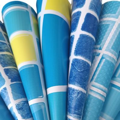 China Manufacturer Reinforced With Fabric Liners for Swimming Pool Unti-UV PVC Reinforced pvc swimming pool liner china for sale