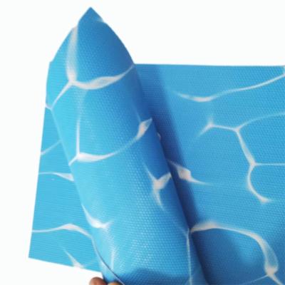 China Anti-UV Reinforced with Fabric water wave  swimming pool film PVC Liner for sale