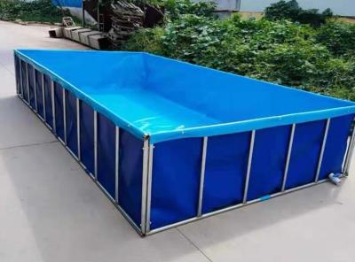 China Rectangular Metal Frame Above Ground Family Outdoor Backyard Swimming Pool for sale