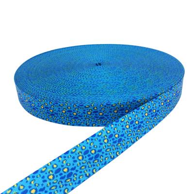 China Custom Viable Polyester Webbing 25mm Car Seat Seat Belt Webbing 38mm Printed Pet Collar Dog Webbing for sale