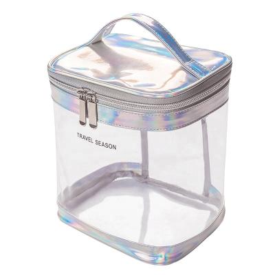 China Fashion Large Capacity Organizer Bag Clear Transparent Cosmetic Makeup for sale