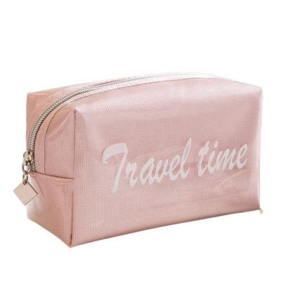 China Fashoion Hot Pink Cosmetic Bag Pink Cosmetic Travel Bag For Women for sale