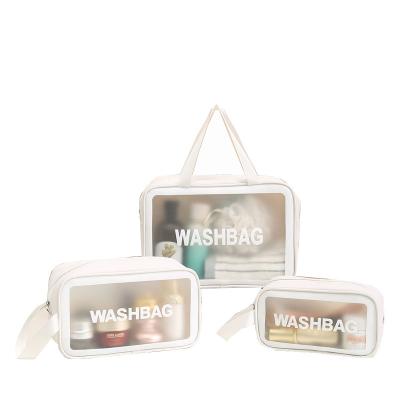 China Fashion professional custom transparent zipper wash bag, special waterproof travel storage cosmetic wash bag for sale