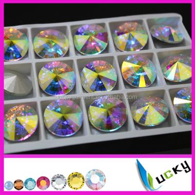 China Good quality crystal fancy crystal point color k9 ab rhinestones not flat back back,jewelry fake stones for sale